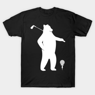 Golf Bear Lover Gift for Golf Prayer Looking For Whole In One Funny T-Shirt